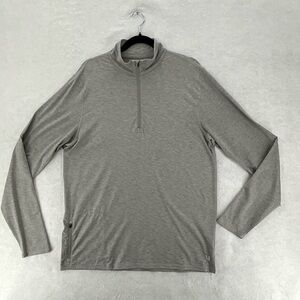 Vuori Men's Ease Performance Half-Zip Large Light Heather Gray V221